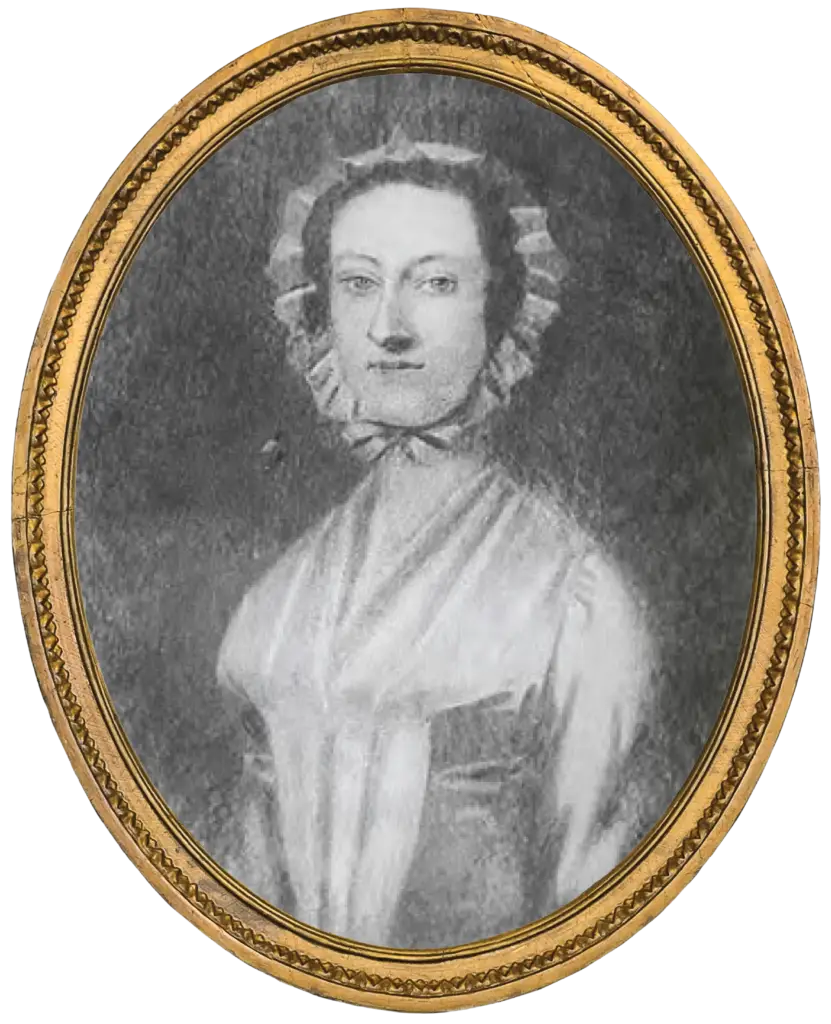 Oval Black and White Portrait of Sarah Livingston, who is the Person the Lady Stirling Chapter is named after.